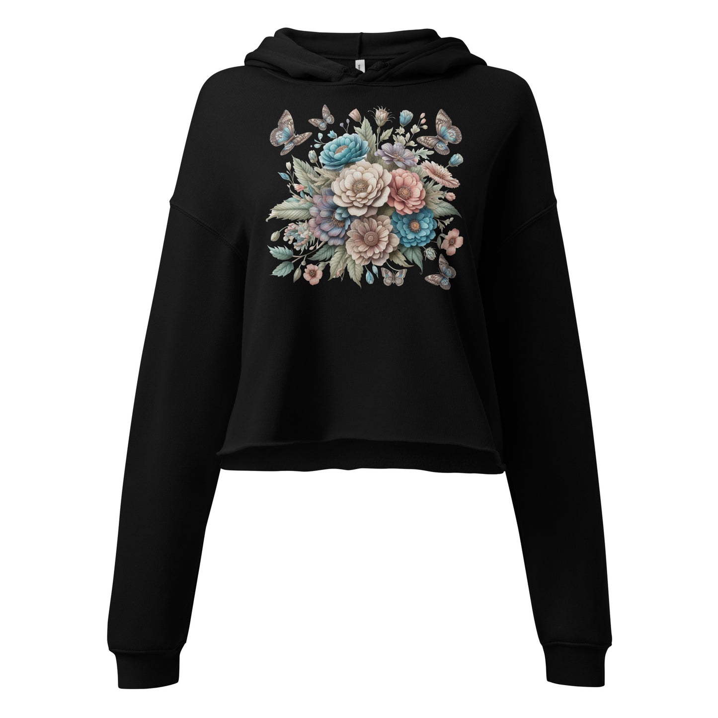 Crop Hoodie "Flowers"