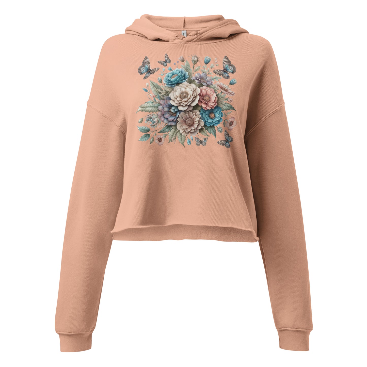 Crop Hoodie "Flowers"